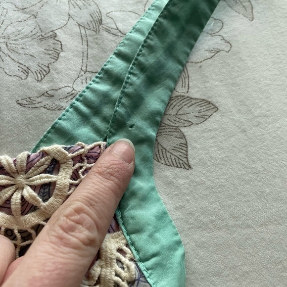 Anthropologie Feather Bone 100% Silk Purple Mini Slip Dress Small Fairycore - Picture 4 of 8